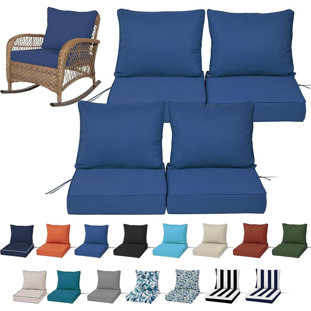 Outdoor Furniture Cushions - Set 4 Bantalan Kursi Dalam Ruangan
