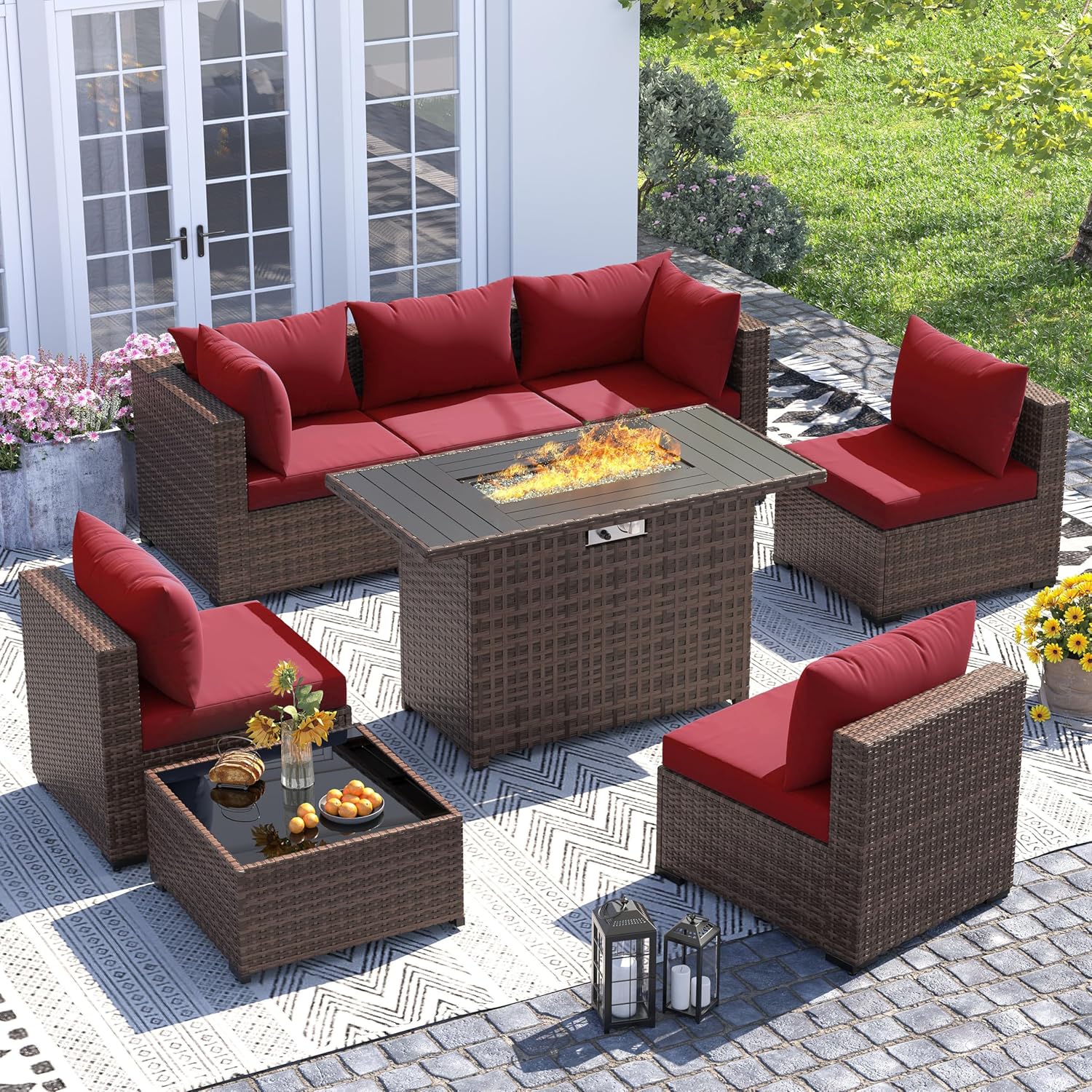 Outdoor Furniture Fire Pit - Set Sofa & Meja Api Luar