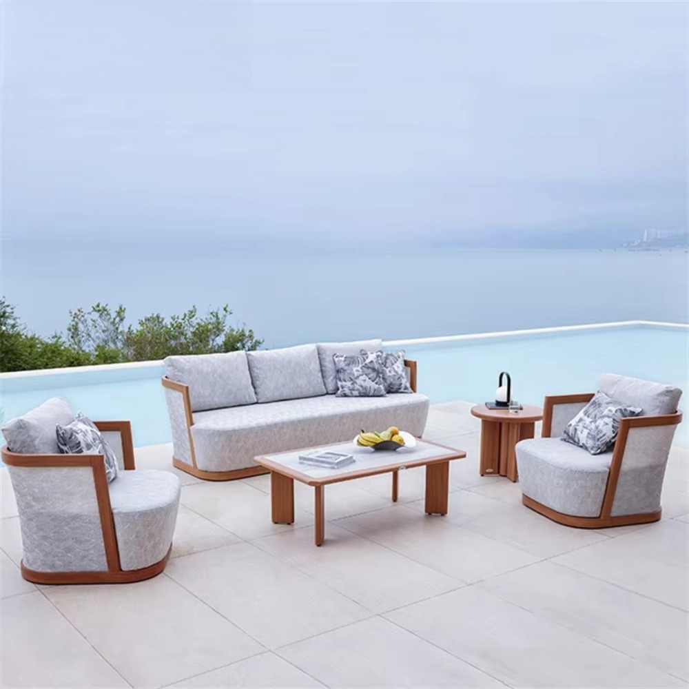 Outdoor Furniture Quality - Set Furnitur Taman Sofa Aluminium Modern