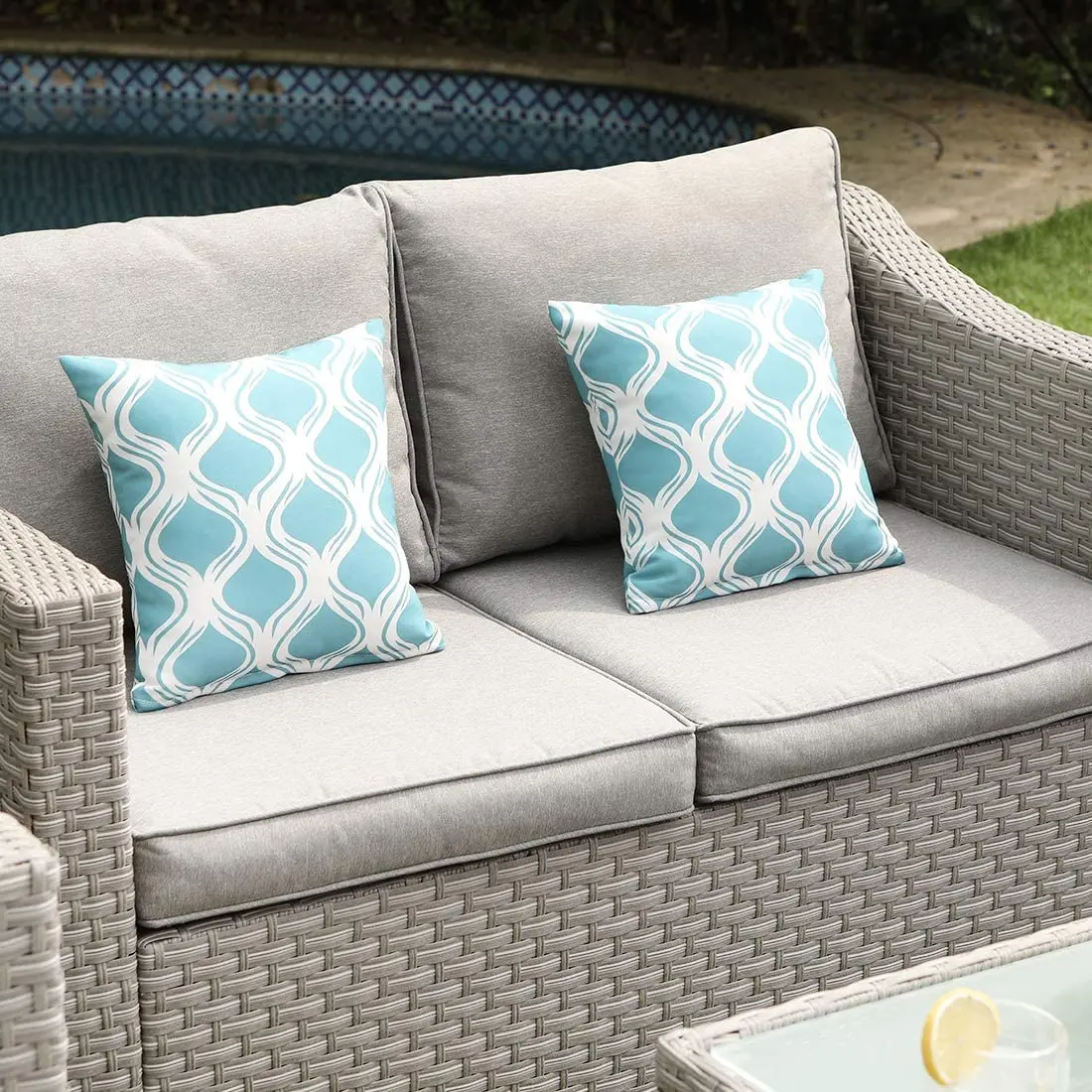 Outdoor Furniture Fire Pit - -Furnitur Luar Ruangan 5 Bagian Sofa