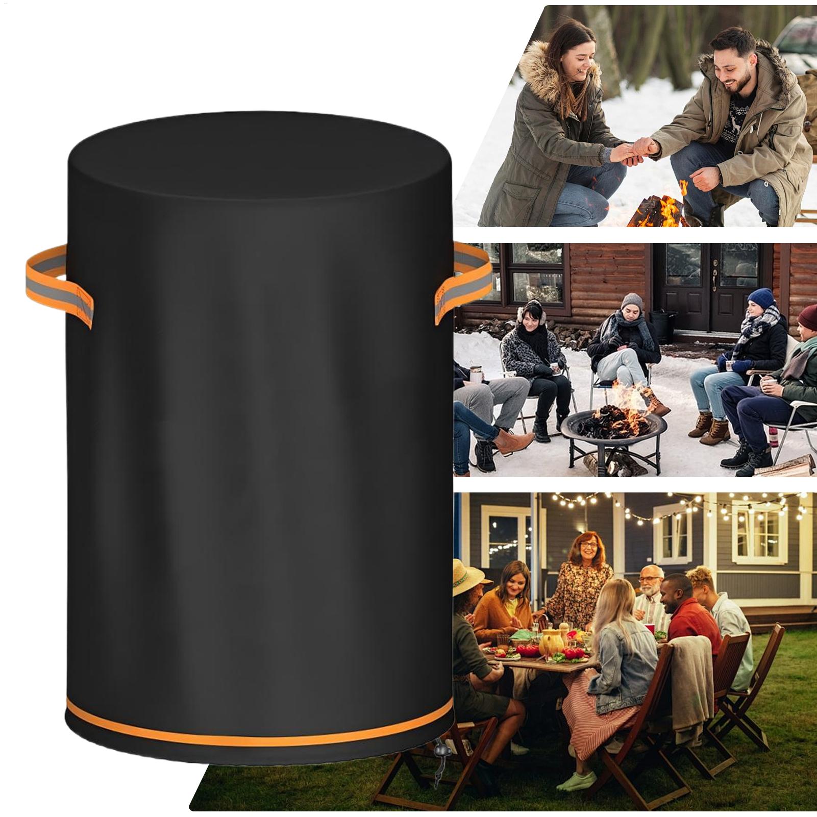Outdoor Furniture Fire Pit - Penutup Kolom Perapian Tahan Air, Pelindung