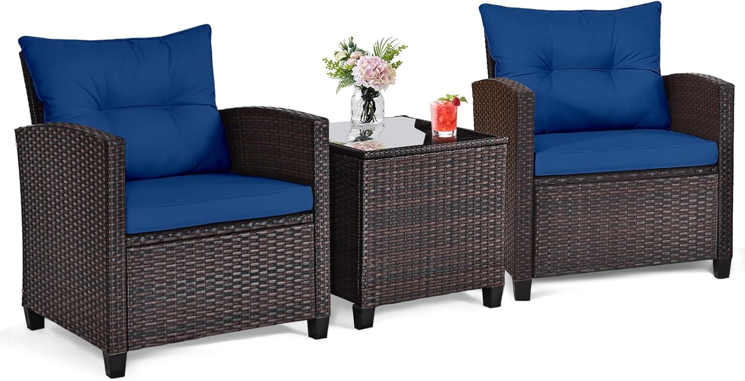 Outdoor Furniture Cushions - Set bistro luar ruangan 3 bagian