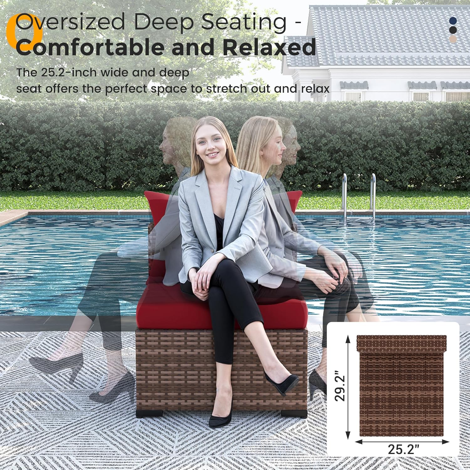 Set Sofa & Meja Api Luar Ruang - Outdoor Furniture Fire Pit ulasan dan harga