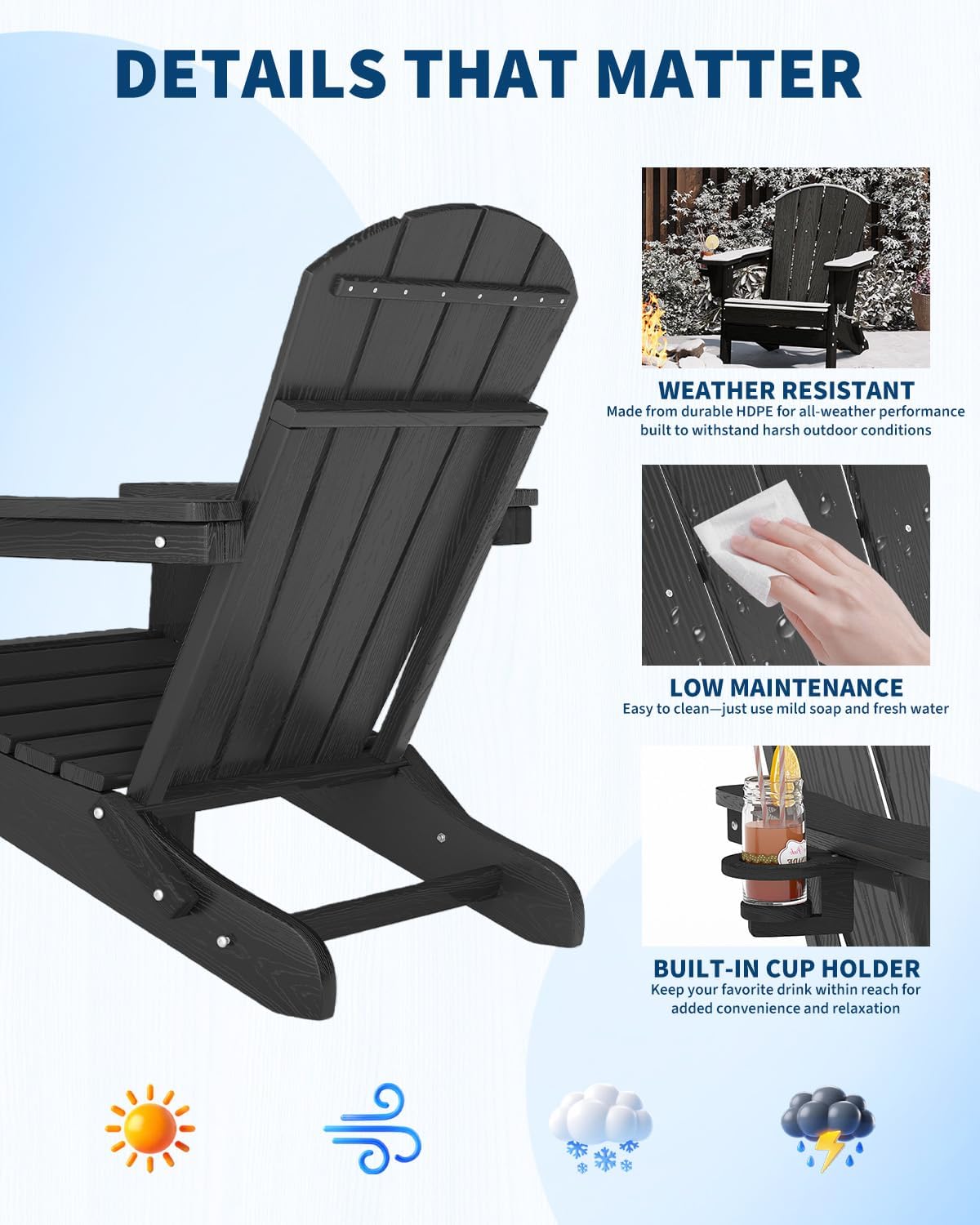 Kursi Lipat Adirondack Plastik - Outdoor Furniture Fire Pit ulasan dan harga