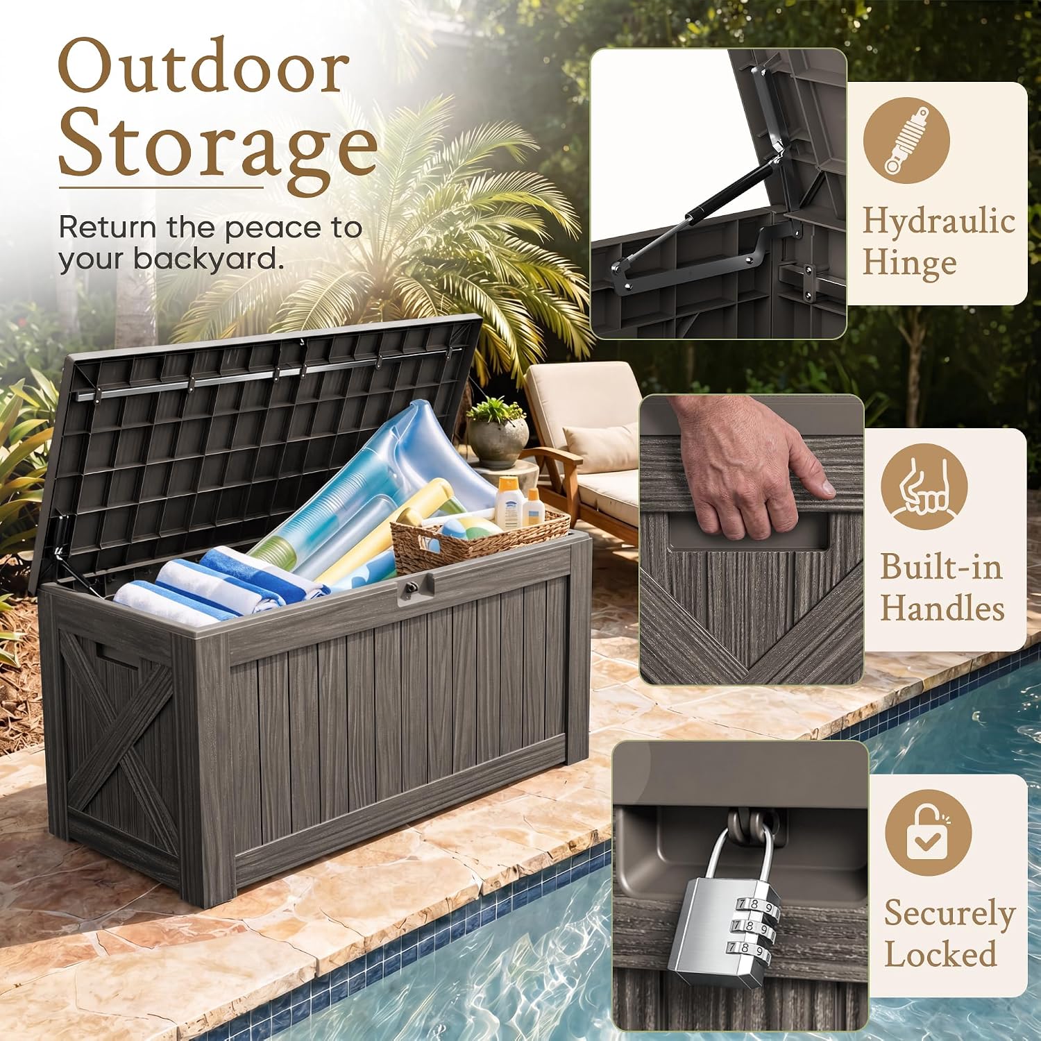 Kotak Penyimpanan Luar Ruangan - Outdoor Furniture For Pool ulasan dan harga
