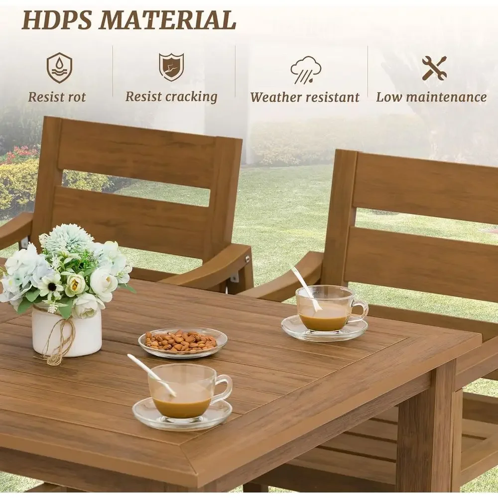 Set Meja Makan Luar Ruangan 5- - Outdoor Furniture Oil Teak ulasan dan harga