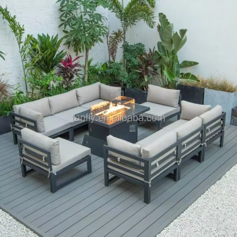 Set Furnitur Taman Modern Alum - Outdoor Furniture Fire Pit ulasan dan harga