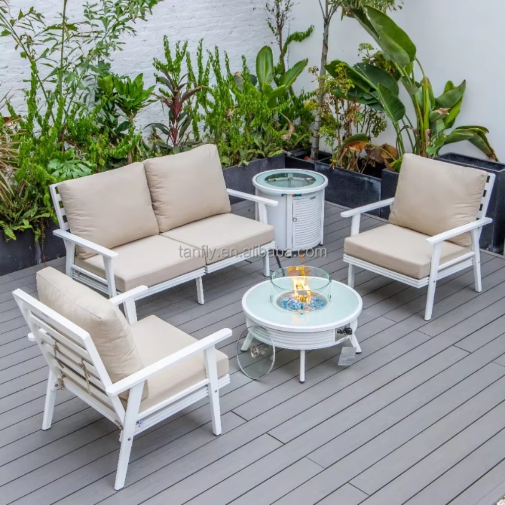 Set Furnitur Taman Modern Alum - Outdoor Furniture Fire Pit ulasan dan harga