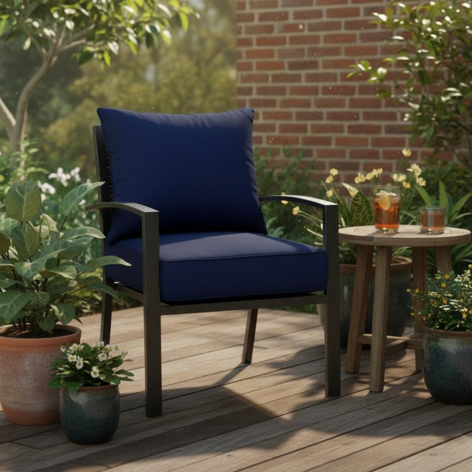 Bantalan Kursi Teras dengan Pe - Outdoor Furniture Cushions ulasan dan harga